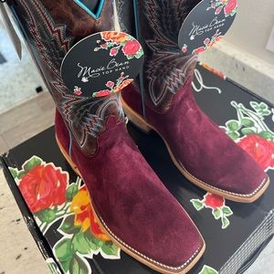 Macie Bean Burgundy Suede Boots